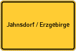 Place name sign Jahnsdorf / Erzgebirge