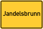 Place name sign Jandelsbrunn