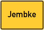 Place name sign Jembke