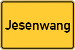 Place name sign Jesenwang