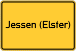 Place name sign Jessen (Elster)