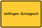 Place name sign Jettingen-Scheppach