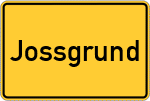 Place name sign Jossgrund