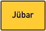 Place name sign Jübar