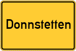 Place name sign Donnstetten
