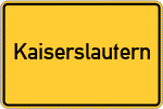 Place name sign Kaiserslautern
