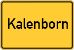 Place name sign Kalenborn, Kreis Ahrweiler