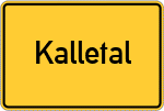 Place name sign Kalletal