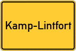 Place name sign Kamp-Lintfort