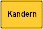 Place name sign Kandern