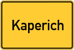 Place name sign Kaperich