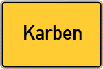 Place name sign Karben