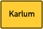 Place name sign Karlum