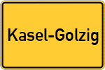 Place name sign Kasel-Golzig