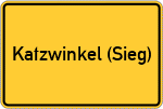 Place name sign Katzwinkel (Sieg)