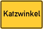 Place name sign Katzwinkel, Eifel