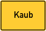 Place name sign Kaub