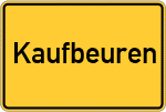 Place name sign Kaufbeuren