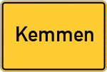 Place name sign Kemmen