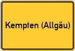 Place name sign Kempten (Allgäu)