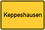 Place name sign Keppeshausen