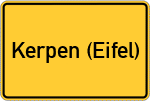 Place name sign Kerpen (Eifel)