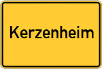 Place name sign Kerzenheim