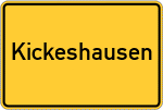Place name sign Kickeshausen