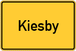 Place name sign Kiesby