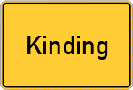 Place name sign Kinding