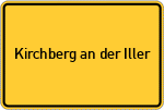 Place name sign Kirchberg an der Iller