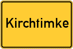 Place name sign Kirchtimke