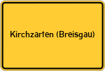Place name sign Kirchzarten (Breisgau)
