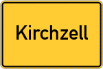 Place name sign Kirchzell