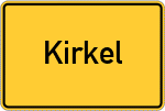 Place name sign Kirkel