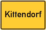 Place name sign Kittendorf
