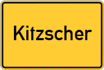 Place name sign Kitzscher