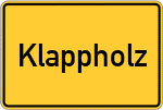 Place name sign Klappholz