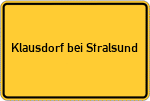 Place name sign Klausdorf bei Stralsund