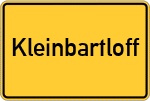 Place name sign Kleinbartloff