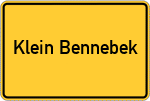 Place name sign Klein Bennebek