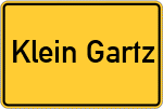 Place name sign Klein Gartz