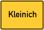 Place name sign Kleinich