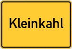 Place name sign Kleinkahl