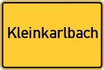 Place name sign Kleinkarlbach