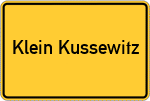 Place name sign Klein Kussewitz