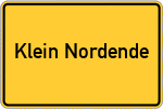 Place name sign Klein Nordende