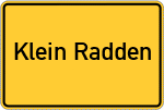 Place name sign Klein Radden