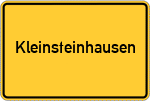 Place name sign Kleinsteinhausen