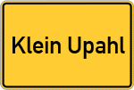Place name sign Klein Upahl